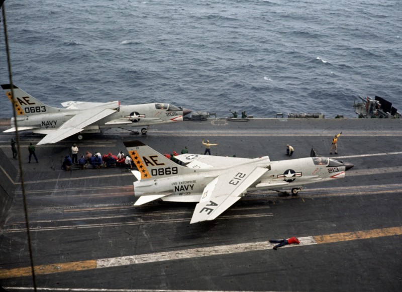 As F-8E with VF-33 AE-205 in 1964, Click for large image As F-8E with VF-33 AE-205 in 1964, Click for large image